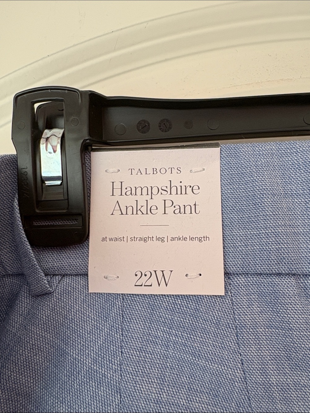 Talbots Light Blue Hampshire Ankle Pant - Picture 3 of 9